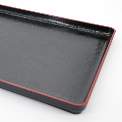 plateau rectangulaire noir revêtement adhérent FUJI NAGATE MOKUME