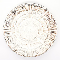 japanese round white plate Ø23,7cm KOHIKI SENDAN