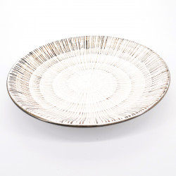 japanese round white plate Ø23,7cm KOHIKI SENDAN