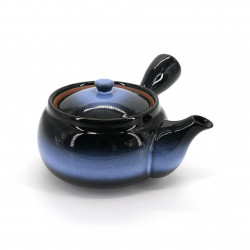 Japanische blaue Kyusu Teekanne Tokoname Pinsel AOHAKE