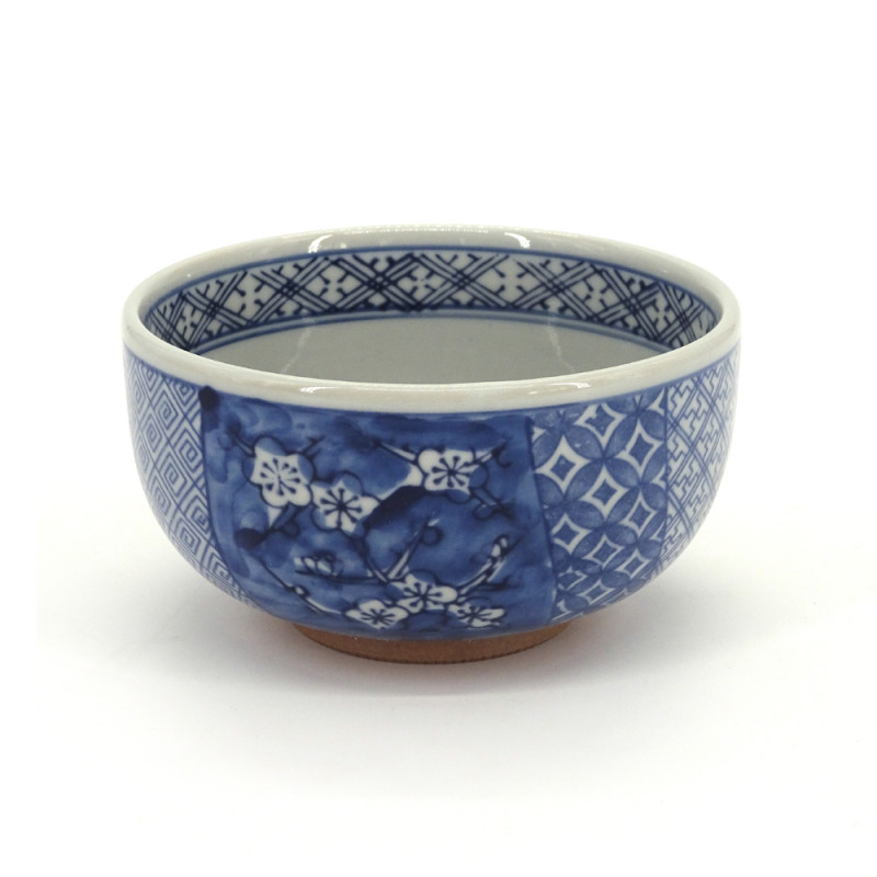 Japanese blue bowl flowers patterns in ceramic SHONZUI