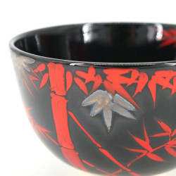 Japanese tea bowl for ceremony, NINSEI, red bamboo