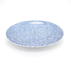 japanese round plate cherry blossom, SAKURA, blue