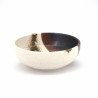 tazón de sopa japonés de cerámica Ø17x6,2cm, SAUIN, beis castaño y negro