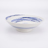 cuenco para fideos japoneses de ceramica azul y blanco UZUMAKI torbellino