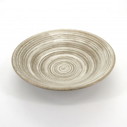 japanische Schüssel für Ramennudeln Ø23,2cm, UZUMAKI, beige wirbelwind