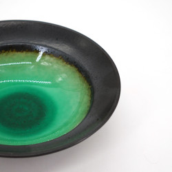 small japanese rice bowl in ceramic, LAGOON green