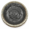 runde japanische Keramikplatte, OBORO, schwarz