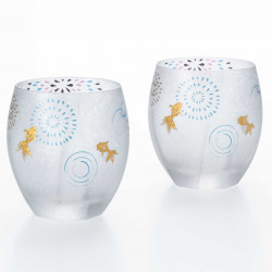 duo of japanese whisky glasses made in Japan - HANABI