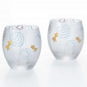 duo of japanese whisky glasses made in Japan - HANABI