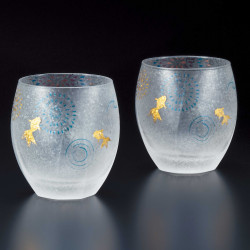 duo of japanese whisky glasses made in Japan - HANABI