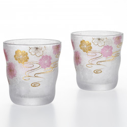 set of 2 Japanese Whiskey glasses PREMIUM SAKURASUIMON