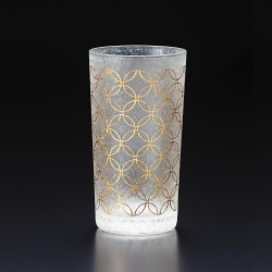 verre droit japonais motif shippou - WAKOMON