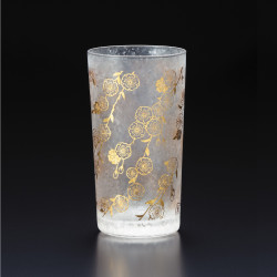 Japanisches Glas mit shidarezakura-Motiv - WAKOMON