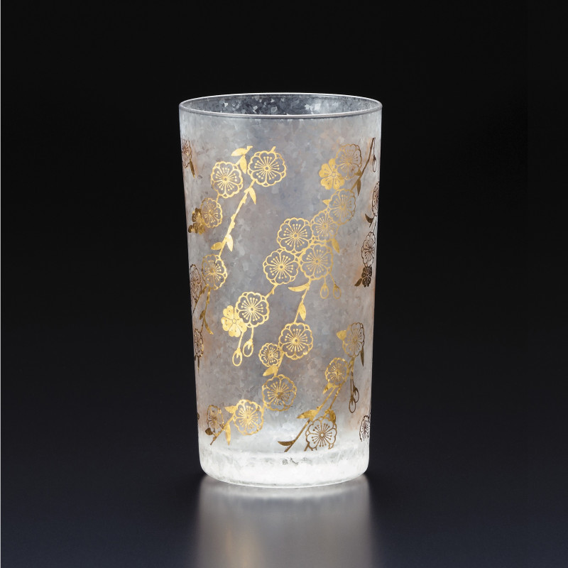 Japanisches Glas mit shidarezakura-Motiv - WAKOMON