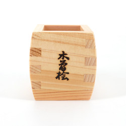 Petit verre à saké carré en bois - MOKUZAI