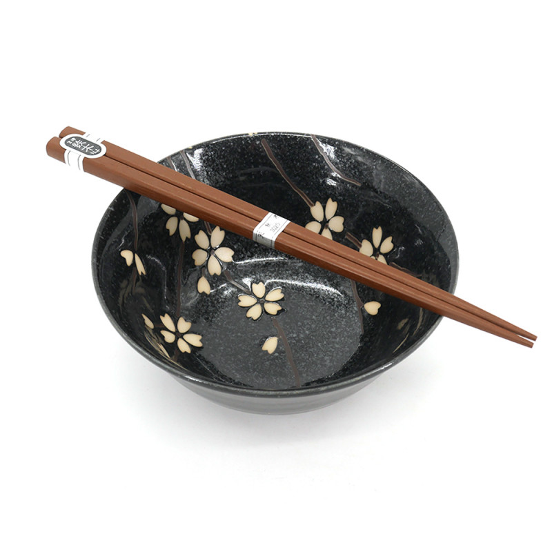 Set de 2 bols japonais en céramique - KURO NSAKURA