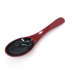 Japanese resin spoon, JUSHI, black and red