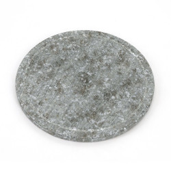 Japanese round gray stone plate - ISHI