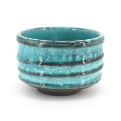 bol japonais à cérémonie du thé - chawan, MASHIKO, bleu