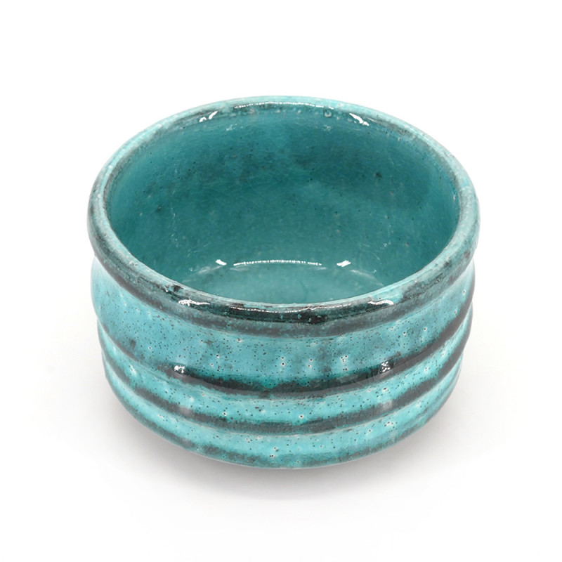 Japanische Teeschale für Zeremonie - chawan, MASHIKO, Blau