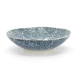 japanese bowl in ceramic Ø16.8x4,5cm TAKOKARAKUSA blue patterns