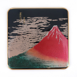 Japanese decorative resin coaster, AKAFUJI