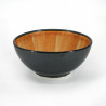 Japanese suribachi ceramic bowl, black, KURO MAT