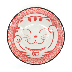 Bol japonais à ramen en céramique - AO MANEKINEKO - motif chat