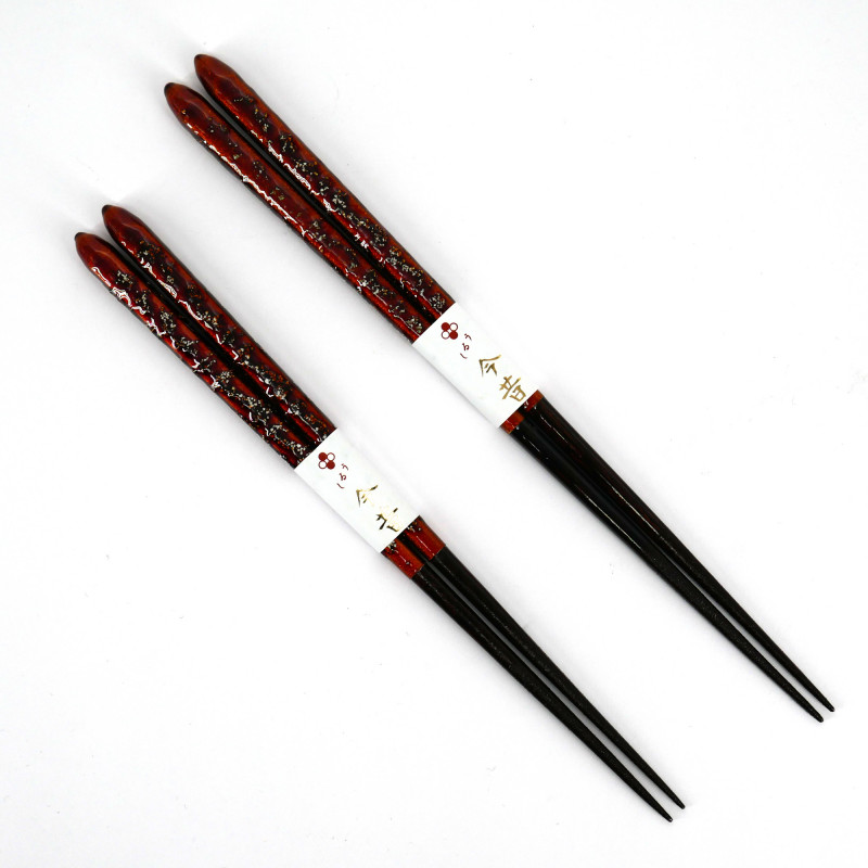 Pair of Japanese chopsticks in natural wood - WAKASA NURI KAWA