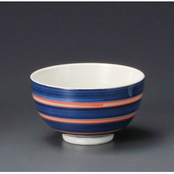 japanische Teetasse, KOMASUJI, blau und rot