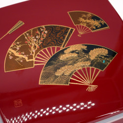 Large jyubako lunch box, MIYABI, red