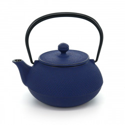 japanese Cast Iron Teapots IWACHU, arare, blue, 0,8lt   