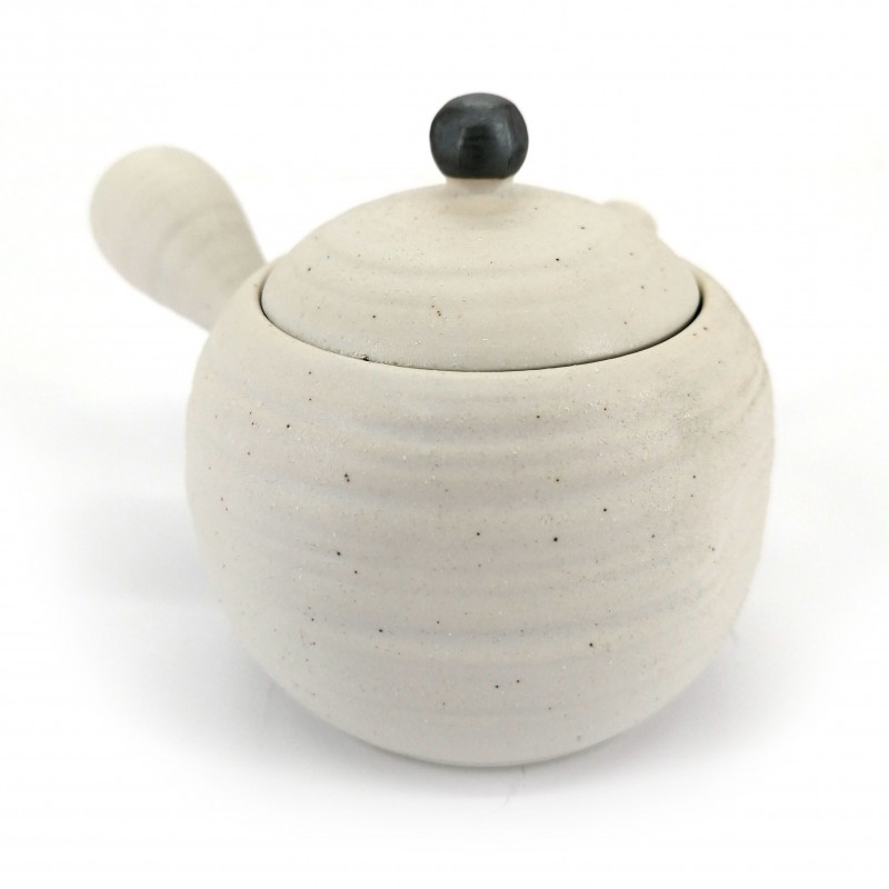 Teiera in ceramica giapponese, SHIROMARU, bianco