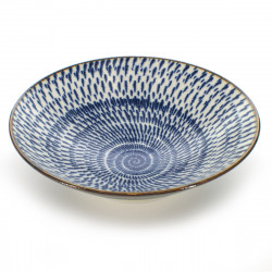 Japanese blue uzu bowl