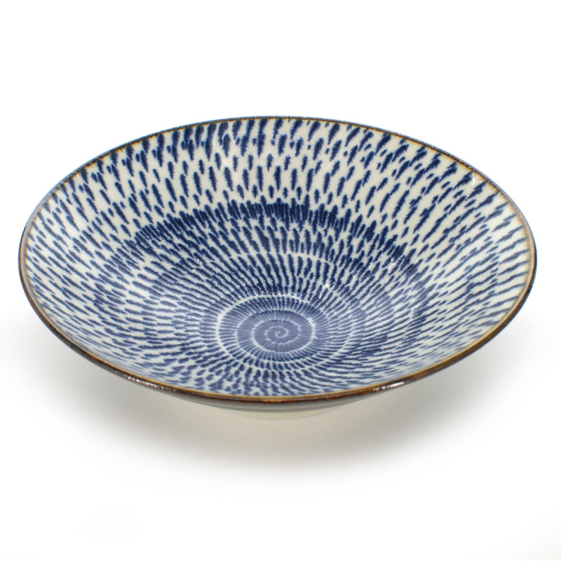 Japanese blue uzu bowl