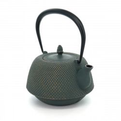 Japanese teapot cast iron, IWACHU NAMBU ARARE 1lt, bronze