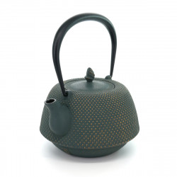 Japanese teapot cast iron, IWACHU NAMBU ARARE 1lt, bronze