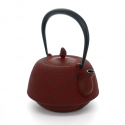 Japanese teapot cast iron, IWACHU NAMBU ARARE 1lt, Bordeaux