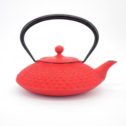 Japanese teapot cast iron, IWACHU KAMBIN 1,2lt, red