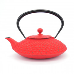 Japanese teapot cast iron, IWACHU KAMBIN 1,2lt, red