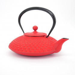 Japanese teapot cast iron, IWACHU KAMBIN 1,2lt, red