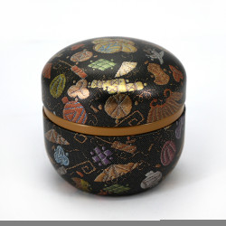 Japanese tea box made of washi paper, SUZUKO TAMAORI, black