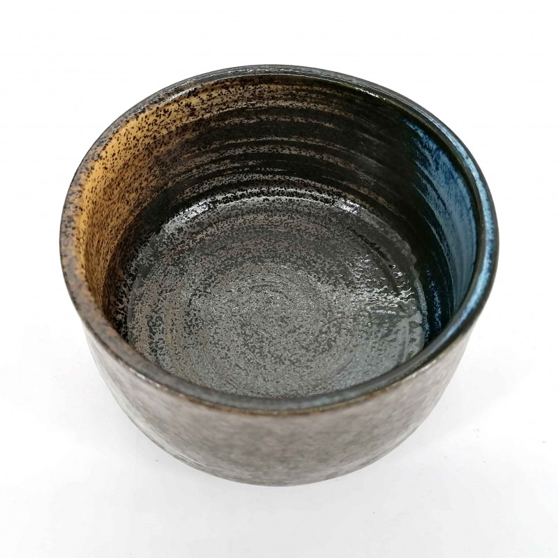 Cuenco de té japonés para ceremonia – chawan, BARASHI, Castaño