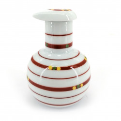 traditional japanese pot for soy sauce, SUKITTO JIRUJI, red