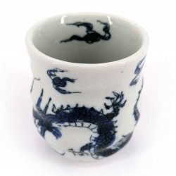 tasse blanche japonaise dragon bleu RYU BURU