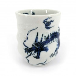 tasse blanche japonaise dragon bleu RYU BURU