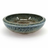 tazón de sopa japonés de cerámica Ø17x6,2cm, SUNAJI, azul y castaño