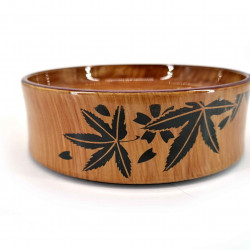 Round resin tray for sushi, wood look - MOMIJI