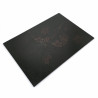 Bandeja japonesa de madera pintada, texturizada, negra - SAKURA